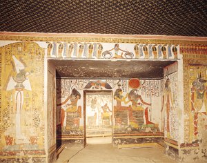 Deux salles de la tombe de Néfertari